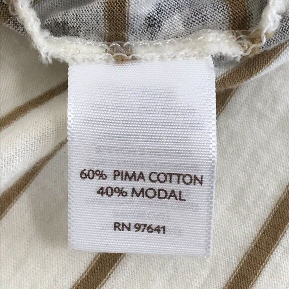 J. Jill Pima Floral Stripe Knit Top Women's Small Cotton Blend Stretch Casual - Picture 10 of 12